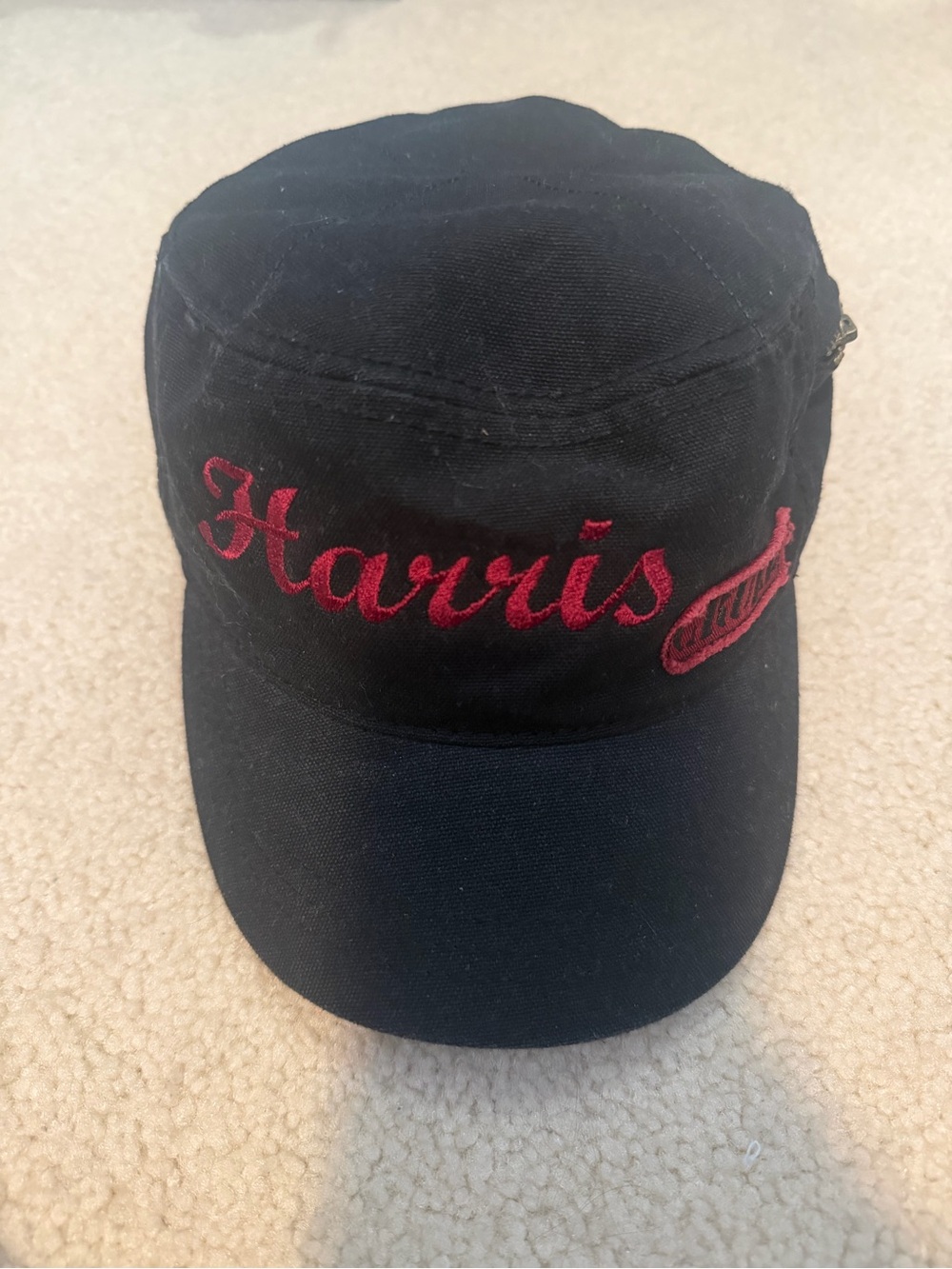 Harris Cruel Girls Embroidered Black Women's Cap with Red Script